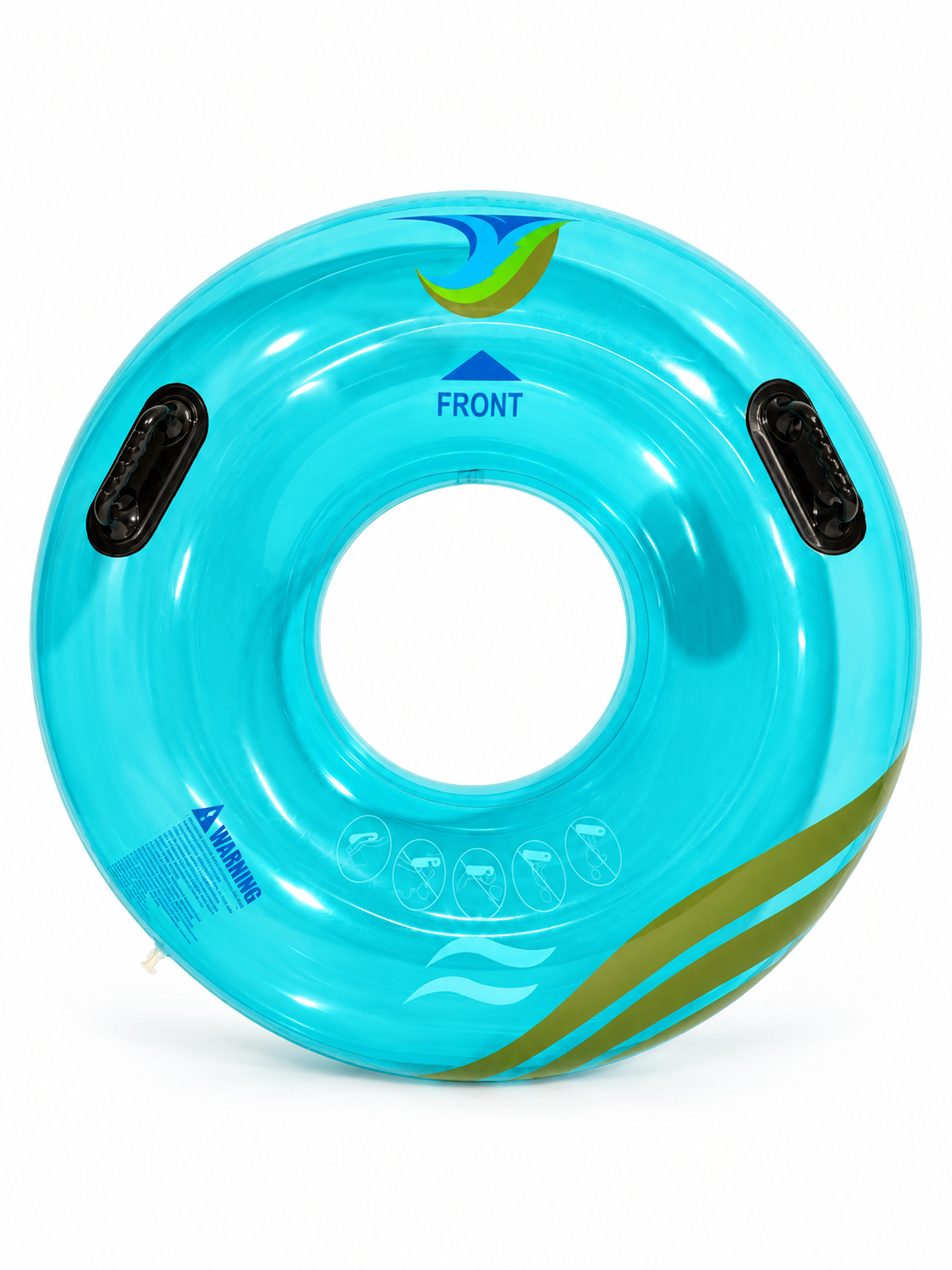 Blue transparent WaveCraft single tube with two black handles