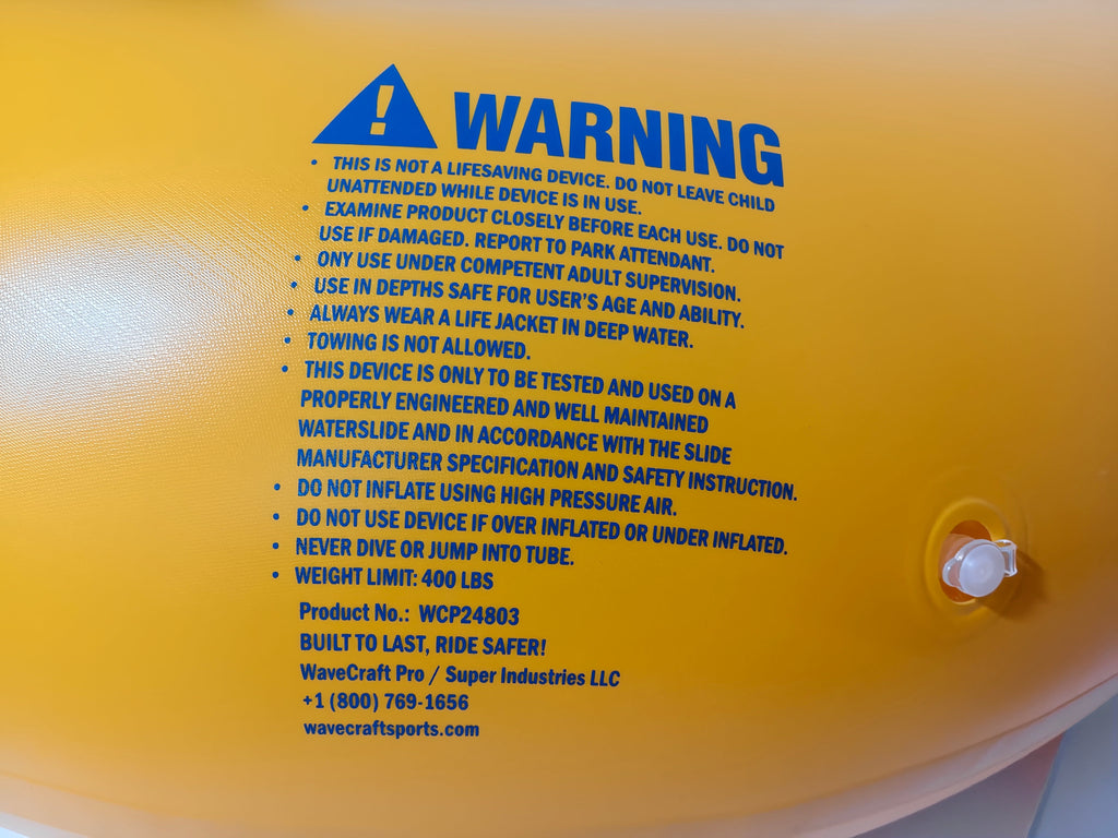 Yellow WaveCraft Pro 48-inch Double Tube with Solid Bottom Yellow, product view 17