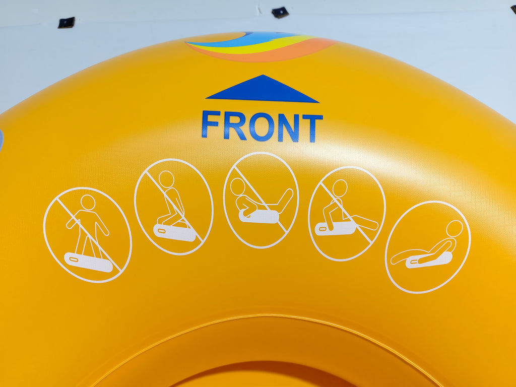 Yellow WaveCraft Pro 48-inch Double Tube with Solid Bottom Yellow, product view 4