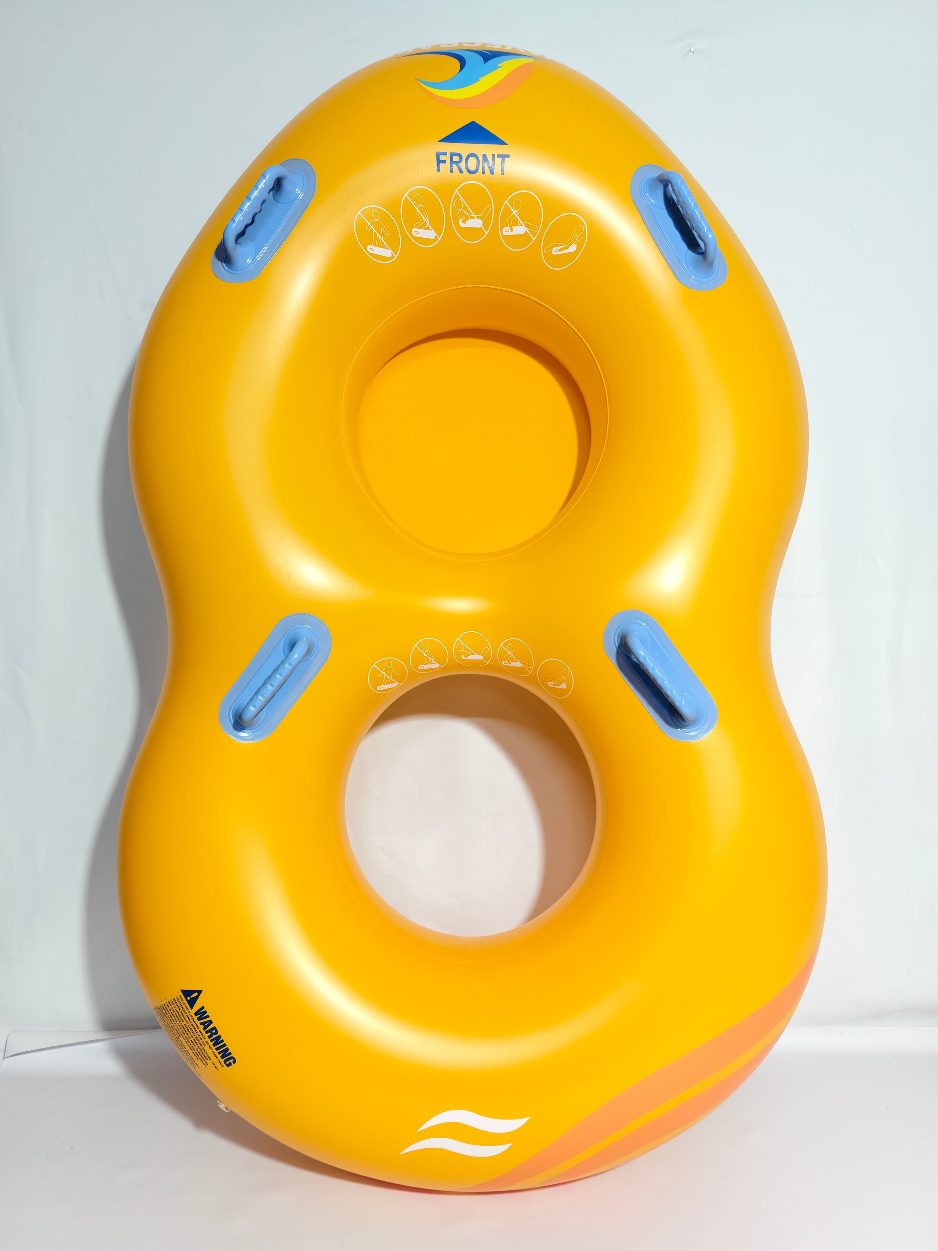 Yellow WaveCraft Pro 48-inch Double Tube with Solid Bottom Yellow, product view 1
