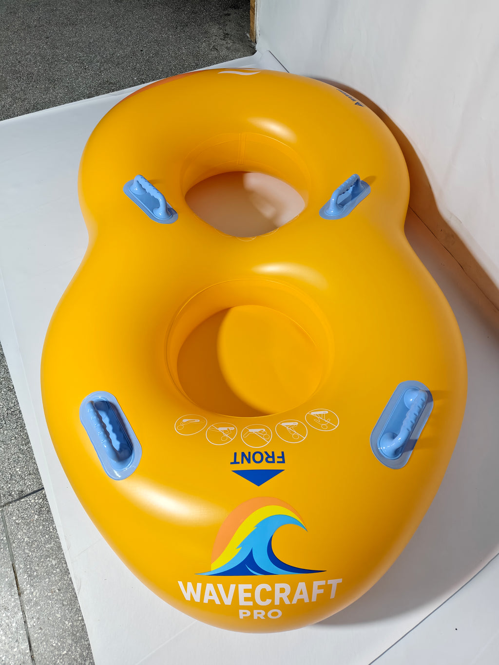 Yellow WaveCraft Pro 48-inch Double Tube with Solid Bottom Yellow, product view 8
