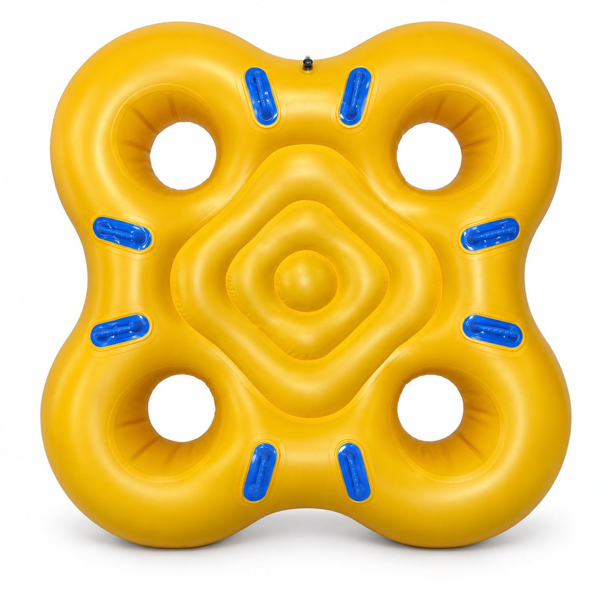 Yellow WaveCraft Pro Cloverleaf Tube with eight blue handles